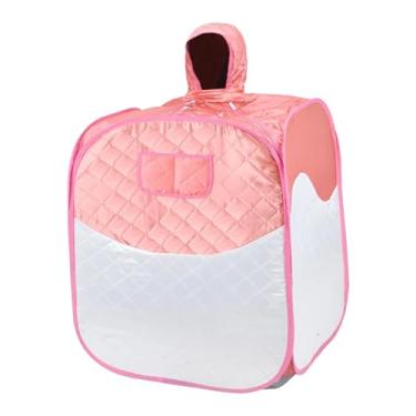 Imagem de Generic Sauna a vapor dobrável premium, prática, leve, profissional, tenda de sauna portátil para hotel, quarto, banho, viagem doméstica, Rosa Branco