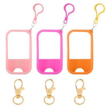 Imagem de Loyanger Pacote com 3 capas de silicone compatíveis com Power Mist e para Glow Mist 29,6 ml, frasco recarregável de perfume, spray, capa protetora com chaveiro (Cor: 3 peças)