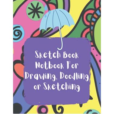 Imagem de Sketch Book Notbook for Drawing, Doodling or Sketching for Umbrella Lover: 8.5 x 11 inch 21.59 x 27.94 cm 120 pages drawing notbook pattern designe in matte cover