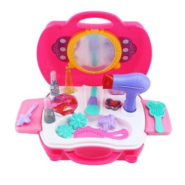 Imagem de Azul 21pcs Batom Maquiagem Simulada Fingir Jogar Brinquedo Menina - Mu