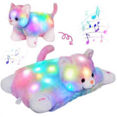 Imagem de Animais de pelúcia Glow Guards 16 Light Up Musical Rainbow Cat