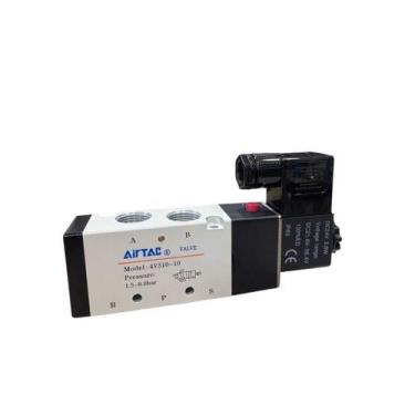 Imagem de Válvula Solenoide 4v31010bg 5/2 Vias 3/8'' 24v Dc Airtac, 220V