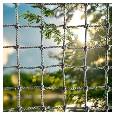 Imagem de Rede de escalada de carga ao ar livre Treehouse Nylon Truck Trailer Redes Playground Heavy Duty Swings Net Redes de segurança de carga infantil (12 mm x 12 cm, 1 x 9 m/3,3 x 29,16 m)