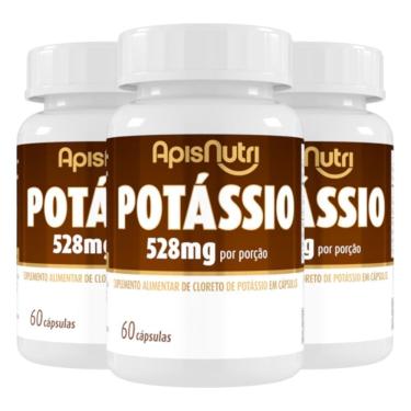 Imagem de Kit 3 Suplemento Mineral De Potássio Apisnutri 60 Cápsulas