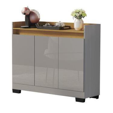 Imagem de Aparador Buffet Balcão Real 3 Portas escritório cozinha sala cantinho 