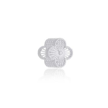 Imagem de Berloque 3d Flor Passante Dupla Face Prata 925 1,1cm