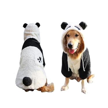 Imagem de FLAdorepet Fantasia de Halloween para cães de tamanho médio e grande, jaqueta quente para animais de estimação, roupas divertidas para Labrador Husky Beagle (20, Panda)