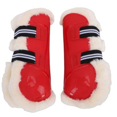 Imagem de Zhjvihx Protetor de Pernas Traseiras Dianteiras de Botas de Cavalo, Protetor de Tendão Reutilizável Envolve Proteção de Pernas para Treinamento de Equipamentos Equestres, Protetor de