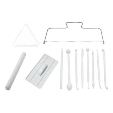 Imagem de Kit Estecas + Espátula + Rolo + Alisador + Nivelador De Bolo