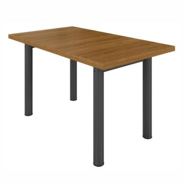 Imagem de Mesa para Sala de Jantar 120x70cm Mariana Cinamomo/Preto