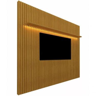 Imagem de Painel Para Tv Ripado Com Led Nobre - Gelius Móveis