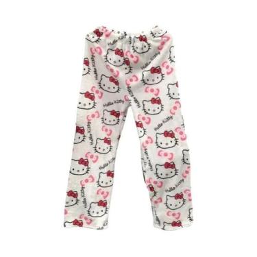 Imagem de Calça de Pijama Feminina Kawaii Hello Kitty - Lã Dupla, Elástica e Mac