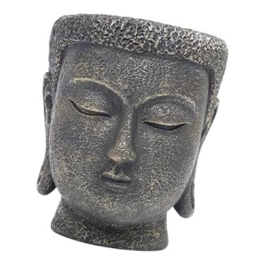 Imagem de Generic Vaso de plantas em formato de cabeça de Buda com furo de drenagem, ideal para cozinha, sala de chá, e áreas externas, 8.5 Cm X 9.2 Cm X 10.4 Cm