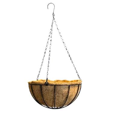 Imagem de Vaso De Pendurar 40cm Pendente Ferro Fibra Coco