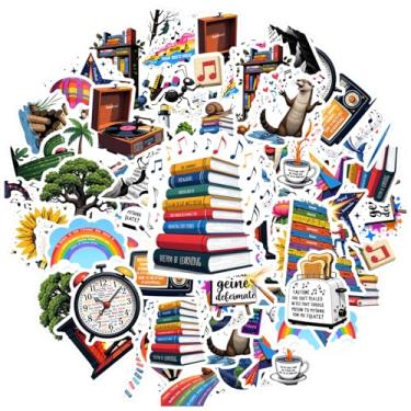 Imagem de 35 peças de livros de natureza, música, animais, viagem, adesivos, vinil, para mala, geladeira, telefone, bagagem, laptop, guitarra, carro, adesivos, brinquedos, laptop, motocicleta, bagagem, telefone