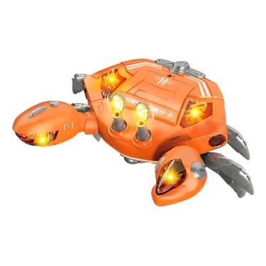 Imagem de Caranguejo Interativo com Luz, Som e Movimento – Brinquedo Educativo para Bebês - Cor:Laranja