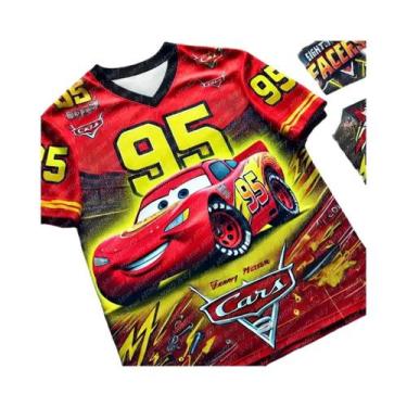 Imagem de Camiseta De Futebol McQueen Da Disney Para Crianças, Camiseta Casual D