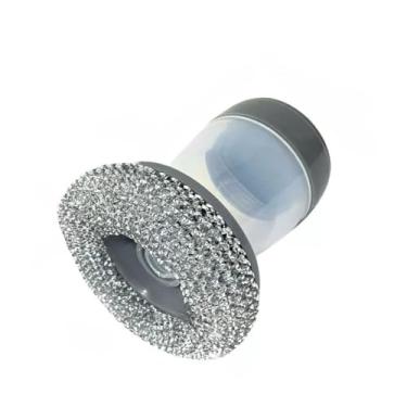 Imagem de Escova De Aço Para Limpeza Esponja Fogão Louça Cozinha Porta Detergente Sabão Dispenser Multiuso
