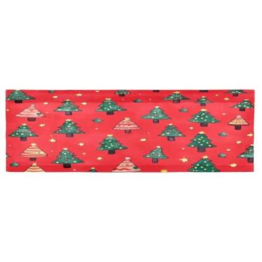 Imagem de CEBUGI Cortina blackout para janela – Cortinas de proteção de privacidade para cozinha/banheiro/sala de estar/lavanderia (137 x 45 cm, 1 painel, árvore de Natal em aquarela)