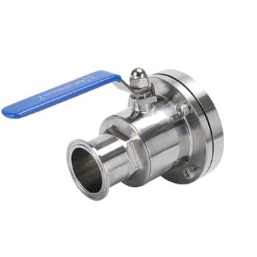 Imagem de 1unid Válvula Esférica Fundo Tanque Instalação Rápida Aço Inox 304-19/25/38/51/76mm, 0-1.6MPa, -20℃~120℃, Conexão Abraçadeira/Flange(89mm x Ferrule 106)