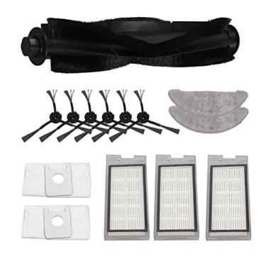 Imagem de HEEPDD Aspirador de pó robô Acessório Escova Saco de pó Kit de Conjunto de Pano de Limpeza para EVE PLUS, Kit de Conjunto de Pano de Limpeza de Saco para EVE PLUS, Material ABS, 1 Escova Principal,