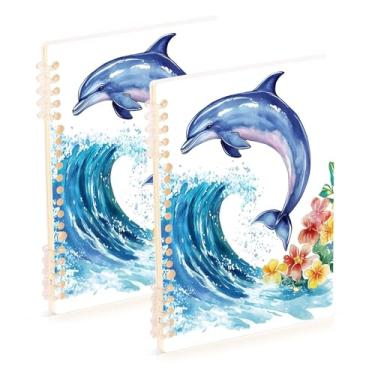 Imagem de Burbuja Cadernos com nome, papel pautado universitário A5 com 60 folhas, fichário para escritório, 2 unidades