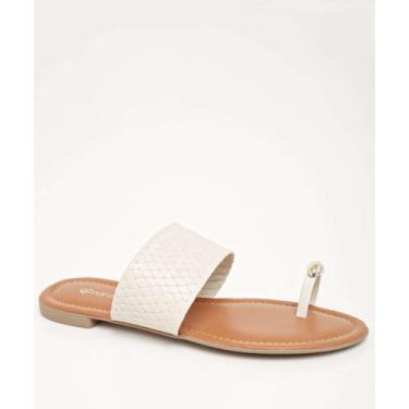 Imagem de Rasteirinha Feminina Tiras Trabalhadas-83078 - Nara Martins, Off white