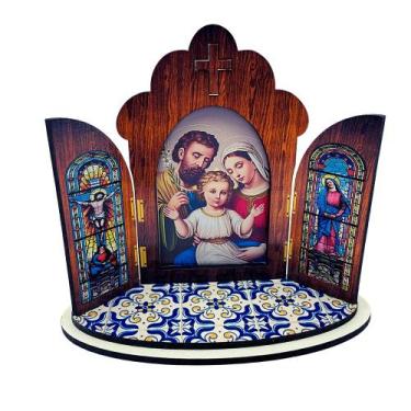 Imagem de Capela Capelinha Portuguesa Sagrada Família MDF - FORNECEDOR 15
