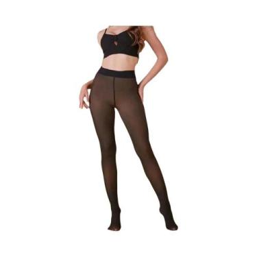 Imagem de Meia-calça Térmica Feminina De Inverno, Forrada Com Lã Grossa, Translú
