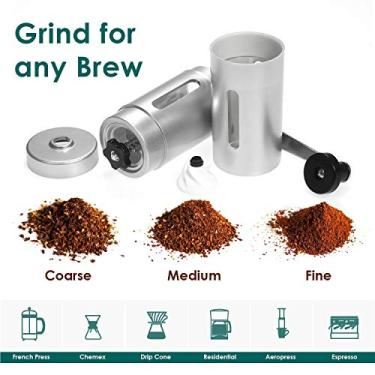 Imagem de Moedor de Café Manual com Ajuste Portátil Burr Cerâmico Cônico Ferramenta Cozinha