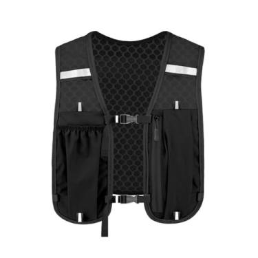 Imagem de Bolsa casual para esportes ao ar livre, corrida, fitness, colete, mochila com vários bolsos, armazenamento de chaves, mochila para caminhadas, suporte para garrafa de água, bolsa de peito de pesca