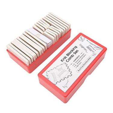 Imagem de Conjunto de pente de bloqueio de malha para economia de tempo Kit de pinos bloqueadores de tricô com pinos duplos para projetos de bordado de crochê Plástico Aço inoxidável 15pcs