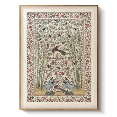 Imagem de VIYYIEA Arte de parede emoldurada vintage para sala de estar, impressões em tela Phoenix, pintura em aquarela, decoração de casa, imagem de animais, decoração de parede de banheiro presentes para