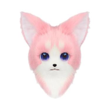 Imagem de Máscara De Cabeça De Gato Raposa De Pelúcia Para Fantasia De Halloween