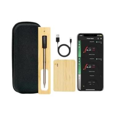 Imagem de Termômetro De Carne Sem Fio Bluetooth 5.2 Com Alcance De 50m, Termômet