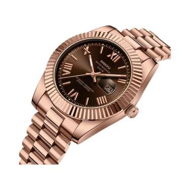 Imagem de Relógio De Pulso Masculino De Luxo À Prova d'Água Em Aço Quartz NIBOSI