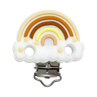 Imagem de Contas De Silicone Arco-Íris Para Mordedor, Prendedor De Chupeta, Segu