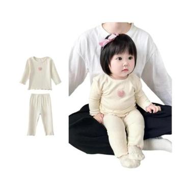Imagem de Conjunto De Pijama Feminino Estilo Coreano De Manga Longa, Fofo, 2 Peç