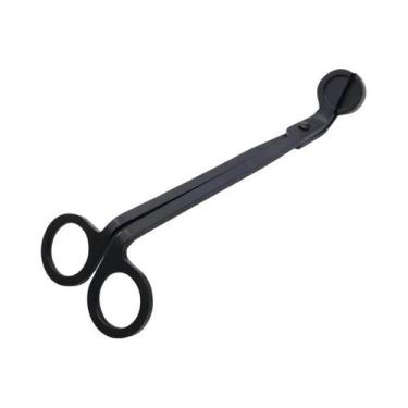 Imagem de Apagador De Velas De Metal Preto, Tesoura Para Cortar Pavio, Gancho E 