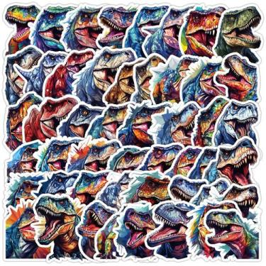 Imagem de Conjunto de adesivos, decalques de vinil à prova d'água, fofo dinossau