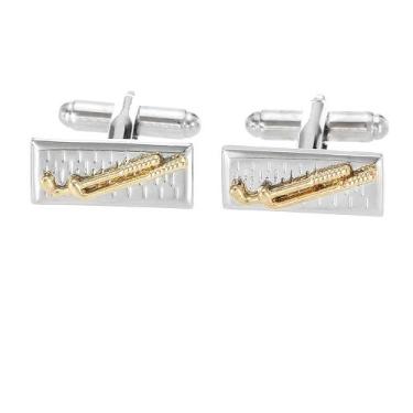 Imagem de Cufflinks Creative Golf Club Design para homens em prata - Yiweisai