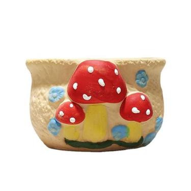 Imagem de Vaso de flores, desenho animado, cogumelo, cerâmica, estilo coreano cr