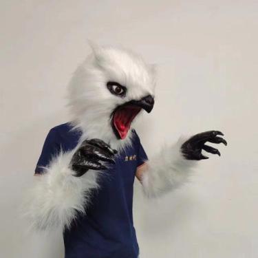 Imagem de Máscara de fantasia Resin Owl Bear Animal Head para Halloween e Cospla