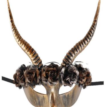 Imagem de Máscaras de máscaras Demon Horn Dark Fantasy Design PVC - yiweisai