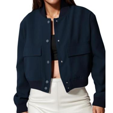 Imagem de Blusão Modegal, roupa feminina de manga comprida Varsity Bomber