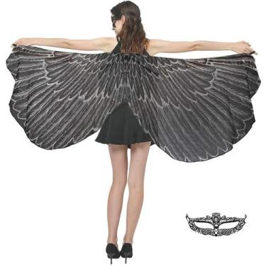 Imagem de Costume Ypser Halloween Party Wings Shawl para mulheres e fadas