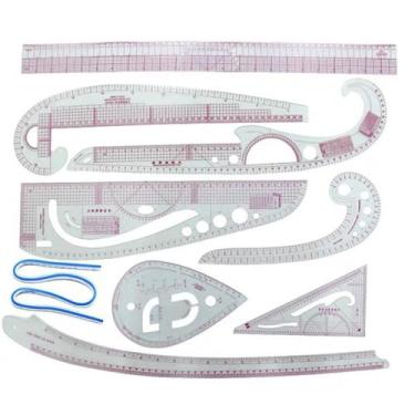 Imagem de Conjunto de réguas: ferramenta de desenho de costura multifuncional Eu