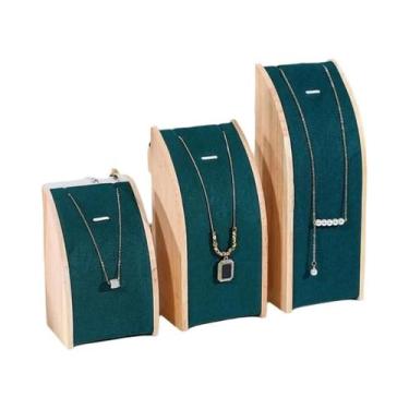 Imagem de Suporte De Exibição De Joias Em Madeira Em Formato De Arco Para Colare