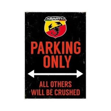 Imagem de Placa Decorativa Vintage Retro De Metal Fiat 127 Abarth Para Bar Ou Pu