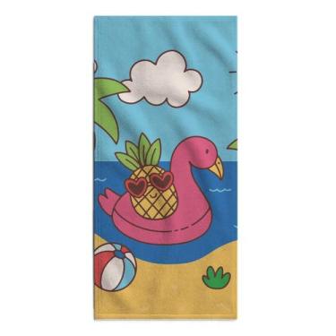 Imagem de Toalha Infantil Algodão Estampa Frutas Frutinhas Para Praia Banho Pisc